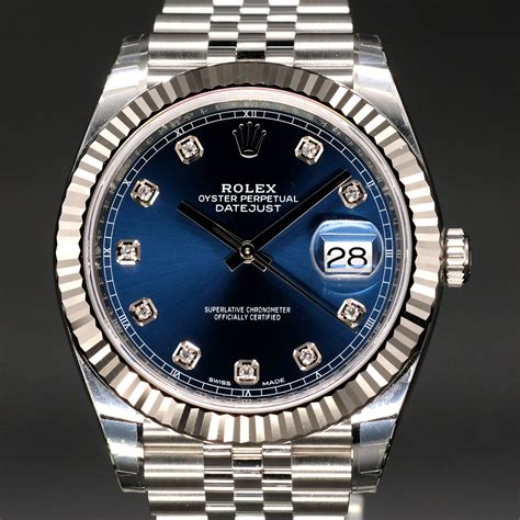 rolex datejust blue diamonds|rolex datejust 41mm diamond bezel.